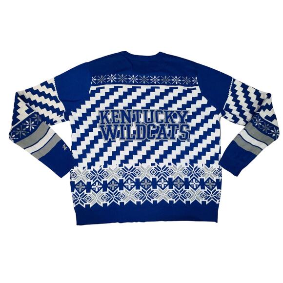 Unisex Klew NCAA Kentucky Wildcats Thematic Ugly Christmas Sweater Sz 2x - Picture 2 of 4